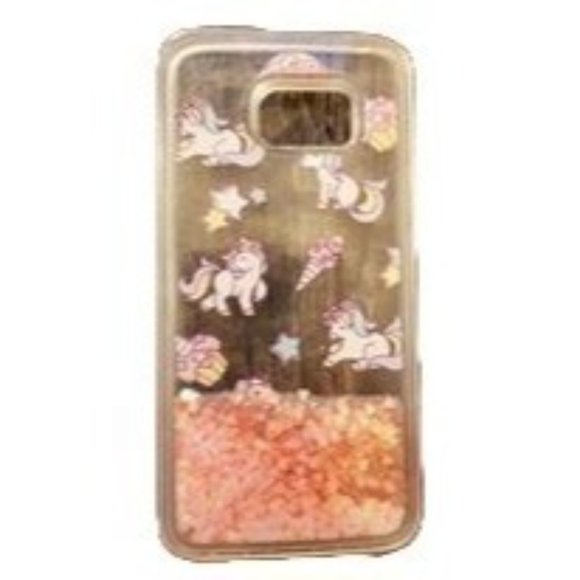 Unicorns and Ice cream glitter pink hearts phone Case - Picture 2 of 3